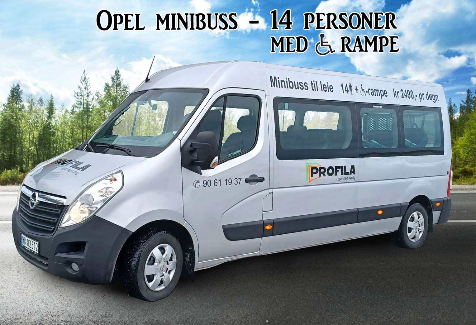 leie minibuss rampe handicap